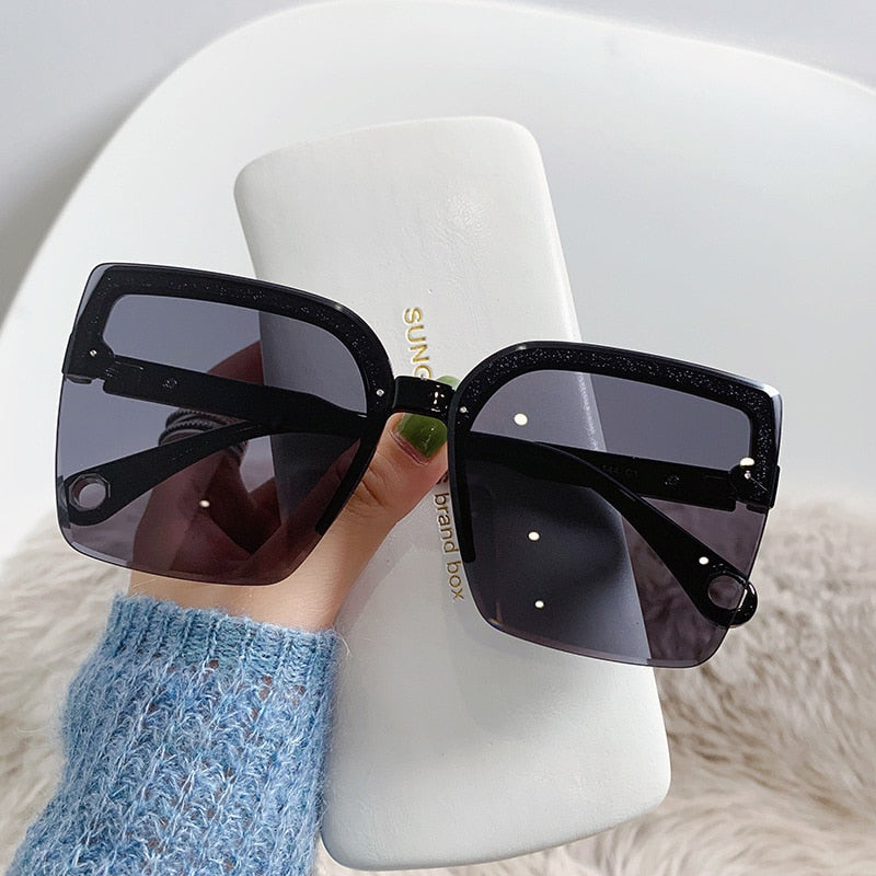 VintageEye™ - Randlose Sonnenbrille in Übergröße
