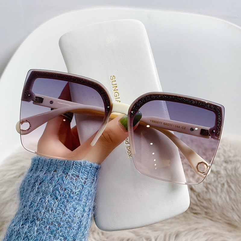 VintageEye™ - Randlose Sonnenbrille in Übergröße